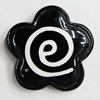 Resin Pendants, Flower 27mm Hole:2mm, Sold by Bag