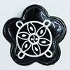 Resin Pendants, Flower 27mm Hole:2mm, Sold by Bag