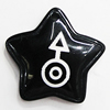 Resin Pendants, Star 24mm Hole:2mm, Sold by Bag