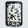 Resin Pendants, Rectangle 26x18mm Hole:2mm, Sold by Bag