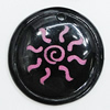 Resin Pendants, Flat Round 26mm Hole:2mm, Sold by Bag