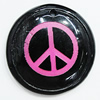 Resin Pendants, Flat Round 26mm Hole:2mm, Sold by Bag