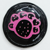 Resin Pendants, Flat Round 26mm Hole:2mm, Sold by Bag