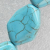 Turquoise Beads, Polygon, 15x20mm, Hole:Approx 1mm, Sold by PC