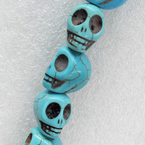 Turquoise Beads, 14x18mm, Hole:Approx 1mm, Sold by PC
