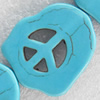 Turquoise Beads, 33x38mm, Hole:Approx 1mm, Sold by PC