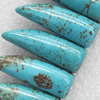 Turquoise Beads, 31x10mm, Hole:Approx 1mm, Sold by PC