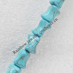 Turquoise Beads, 10x12mm, Hole:Approx 1mm, Sold by PC
