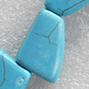 Turquoise Beads, 20x25mm, Hole:Approx 1mm, Sold by PC