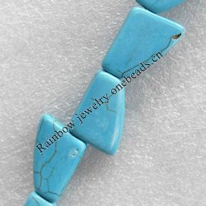 Turquoise Beads, 20x25mm, Hole:Approx 1mm, Sold by PC