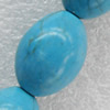 Turquoise Beads, Oval, 15x20mm, Hole:Approx 1mm, Sold by PC