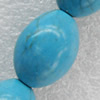Turquoise Beads, Oval, 10x12mm, Hole:Approx 1mm, Sold by PC