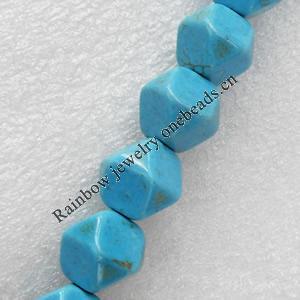 Turquoise Beads, 15x15mm, Hole:Approx 1mm, Sold by PC