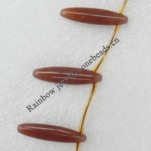 Gemstone Beads, 30x8mm, Hole:Approx 1mm, Sold per 16-inch Strand