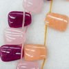 Gemstone Beads, Trapezium, 22x30mm, Hole:Approx 1mm, Sold per 16-inch Strand