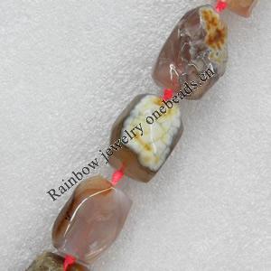 Agate Beads, Nugget, 18-22mm, Hole:Approx 1.5mm, Sold per 16-inch Strand