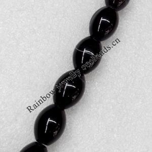 Black Agate Beads, Oval, 15x20mm, Hole:Approx 1mm, Sold per 16-inch Strand