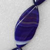 Purple Agate Beads, Horse eye, 23x50mm, Hole:Approx 1mm, Sold per 16-inch Strand