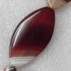 Agate Beads, Horse eye, 26x48mm, Hole:Approx 1mm, Sold per 16-inch Strand
