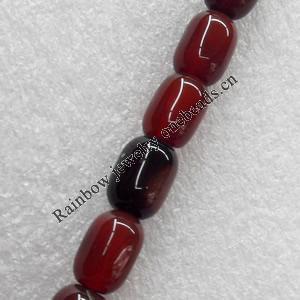 Agate Beads, Drum, 10x14mm, Hole:Approx 1mm, Sold per 16-inch Strand