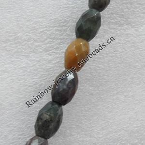 Agate Beads, Faceted Oval, 12x17mm, Hole:Approx 1mm, Sold per 16-inch Strand