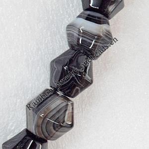 Black Agate Beads, 20x17mm, Hole:Approx 1mm, Sold per 16-inch Strand
