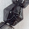 Black Agate Beads, 20x17mm, Hole:Approx 1mm, Sold per 16-inch Strand