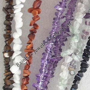 Gemstone Beads, Chips, Mix Colour, 5-8mm, Hole:Approx 1mm, Length:16-inch, Sold by Group