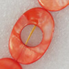 Shell Beads, Flat Oval, 20x30mm, Hole:Approx 1mm, Sold per 16-inch Strand