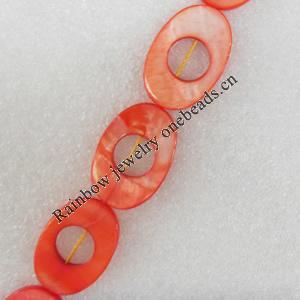 Shell Beads, Flat Oval, 20x30mm, Hole:Approx 1mm, Sold per 16-inch Strand