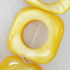 Shell Beads, Square, 25mm, Hole:Approx 1mm, Sold per 16-inch Strand