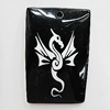 Resin Pendants, Rectangle 46x29mm Hole:2.5mm, Sold by Bag