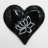 Resin Pendants, Heart 45x46mm Hole:3mm, Sold by Bag