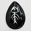 Resin Pendants, Teardrop 53x37mm Hole:2.5mm, Sold by Bag