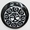 Resin Pendants, Flat Round 45mm Hole:2.5mm, Sold by Bag