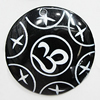 Resin Pendants, Flat Round 45mm Hole:2.5mm, Sold by Bag