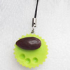 Mobile Decoration, Resin Pendant, Cake, Pendant: about 27mm wide, Rope: about 6cm, Sold by Dozen