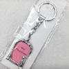 Zinc Alloy keyring Jewelry Chains, width:27mm, Length Approx:10.5cm, Sold by PC