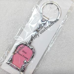 Zinc Alloy keyring Jewelry Chains, width:27mm, Length Approx:10.5cm, Sold by PC