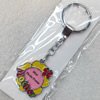 Zinc Alloy keyring Jewelry Chains, width:32mm, Length Approx:10cm, Sold by PC