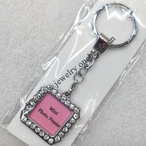 Zinc Alloy keyring Jewelry Chains, width:32mm, Length Approx:10cm, Sold by PC
