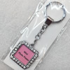 Zinc Alloy keyring Jewelry Chains, width:32mm, Length Approx:10cm, Sold by PC