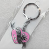 Zinc Alloy keyring Jewelry Chains, width:50mm, Length Approx:8.5cm, Sold by PC
