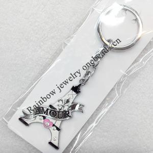 Zinc Alloy keyring Jewelry Chains, width:35mm, Length Approx:10.5cm, Sold by PC