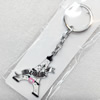 Zinc Alloy keyring Jewelry Chains, width:35mm, Length Approx:10.5cm, Sold by PC