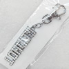 Zinc Alloy keyring Jewelry Chains, width:18mm, Length Approx:11.5cm, Sold by PC