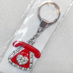 Zinc Alloy keyring Jewelry Chains, width:40mm, Length Approx:10cm, Sold by PC