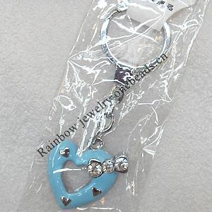 Zinc Alloy keyring Jewelry Chains, width:34mm, Length Approx:9.5cm, Sold by PC
