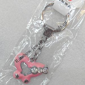 Zinc Alloy keyring Jewelry Chains, width:40mm, Length Approx:9.5cm, Sold by PC