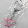 Zinc Alloy keyring Jewelry Chains, width:40mm, Length Approx:9.5cm, Sold by PC